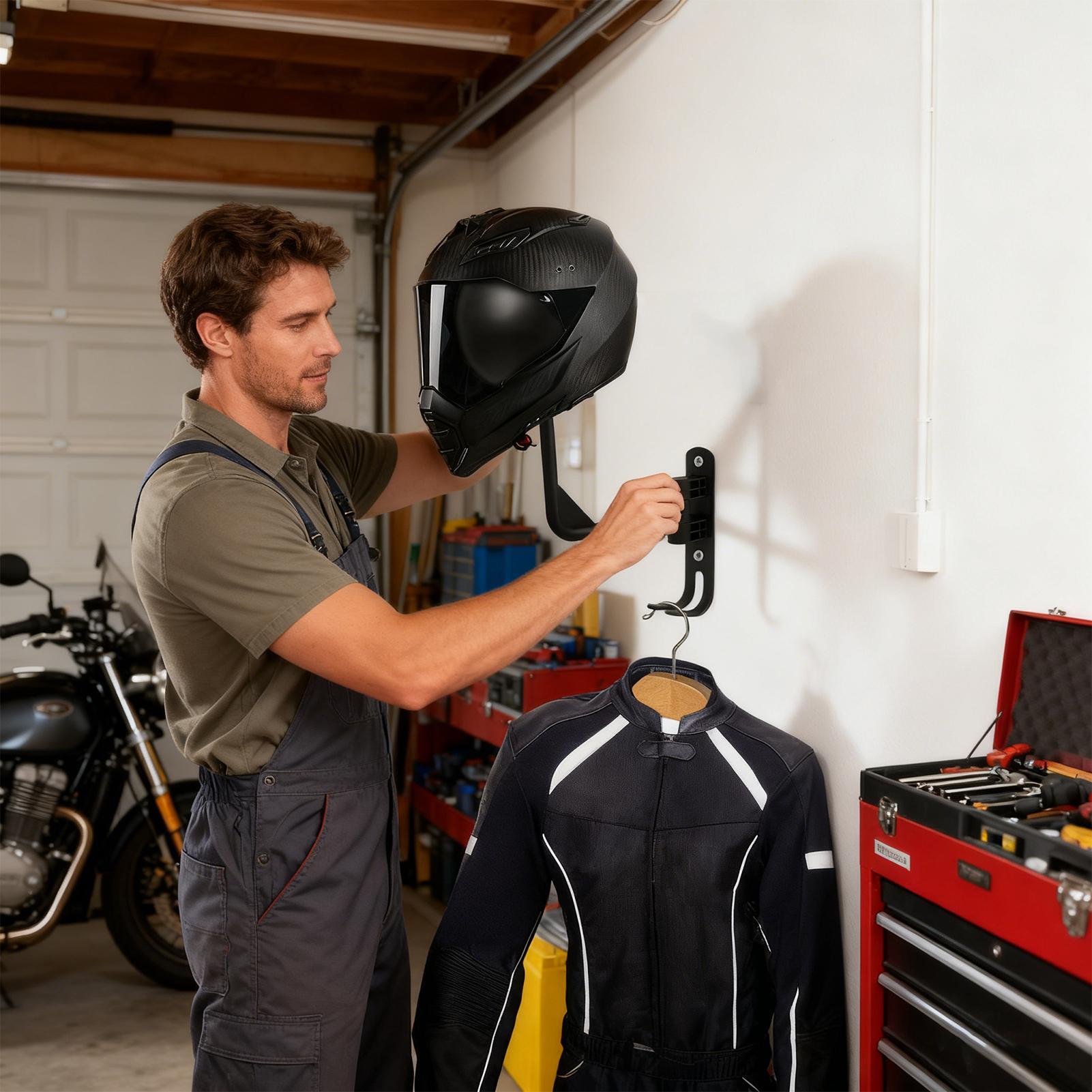 Penyangga Helm Hemat Ruang, Da - Motorcycle Gear Organizer ulasan dan harga
