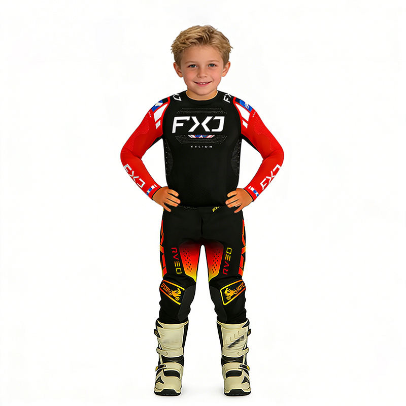 Pakaian anak motocross, jersey - Motorcycle Gear For Kids ulasan dan harga