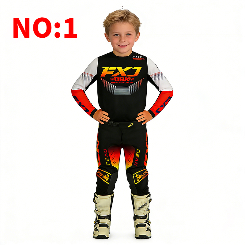 Pakaian anak motocross, jersey - Motorcycle Gear For Kids ulasan dan harga